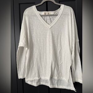 We the Free white cotton top, size S. Like new